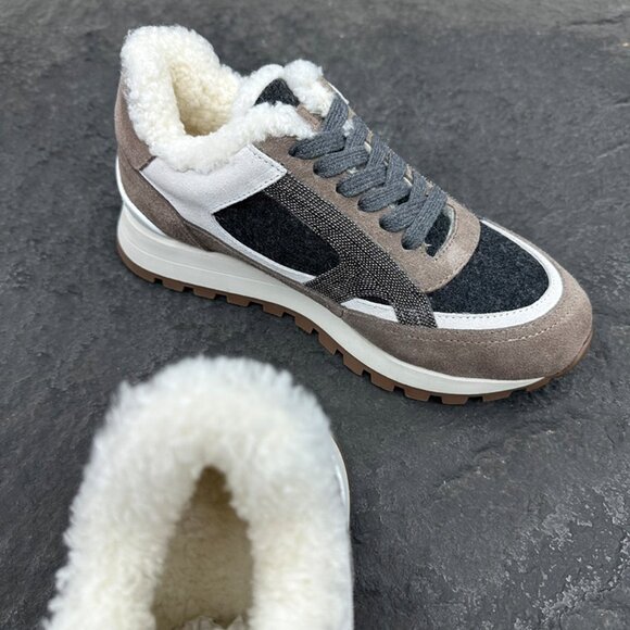 Brunello Cucinelli Brown Warm Running Shoes - Picture 5 of 9